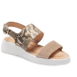 Taryn Rose Laura Suede Snake Sandals Size 9.5